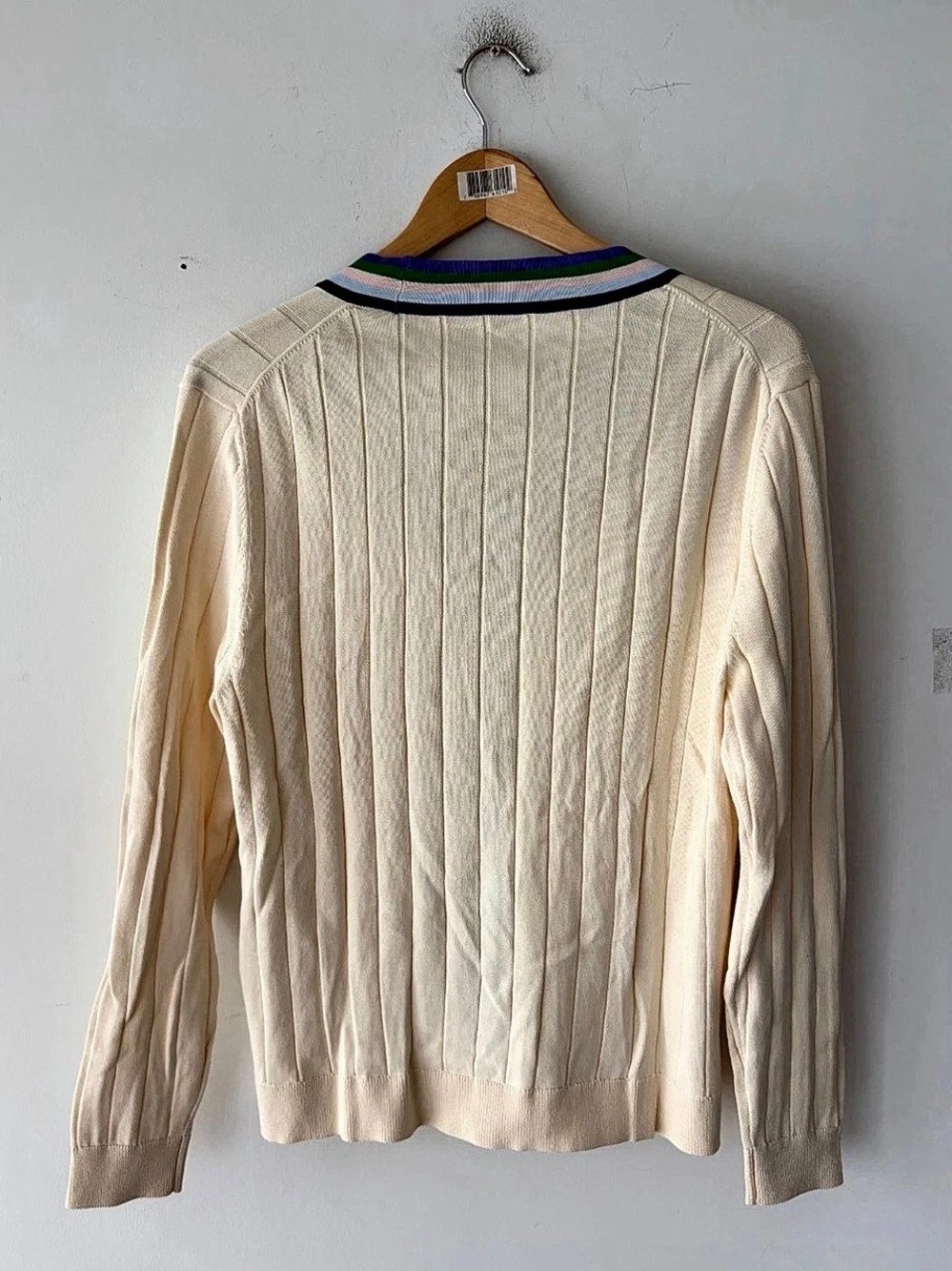 Kule Cream Ribbed Cardigan Size S - Picture 7 of 7